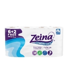 مناديل زينه تواليت مضغوط 8 بكره