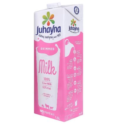 علبه لبن جهينه 1.5 لترخالى من الدسم