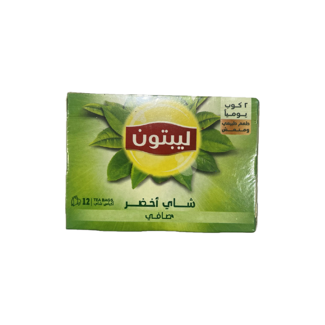 شاى ليبتون اخضر عادى 12  فتله