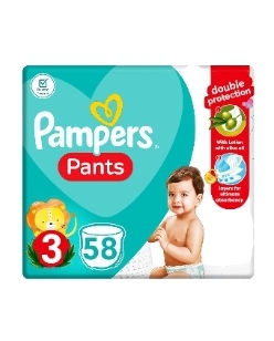 حفاضات بامبرز بانتس مقاس 3 -58 قطعه