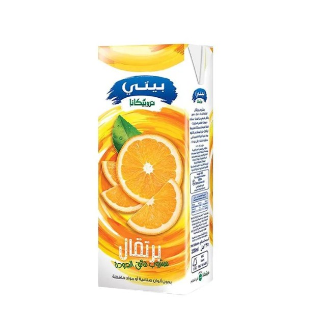 علبه عصير برتقال بيتى 235 ملل