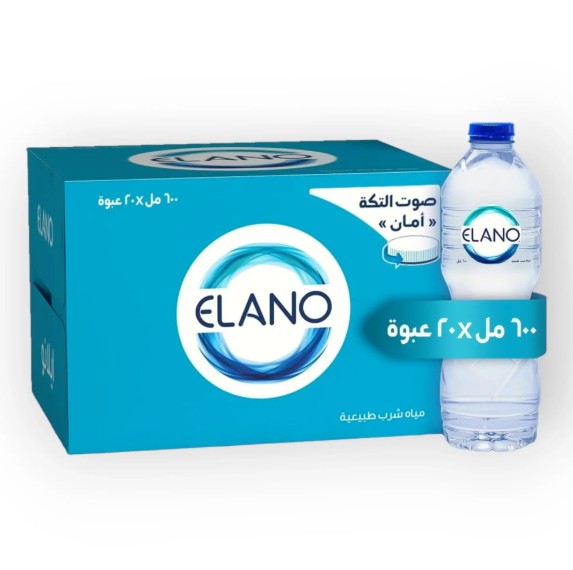 كرتونه مياه معدنية ايلانو 600 ملل (20 زجاجه)