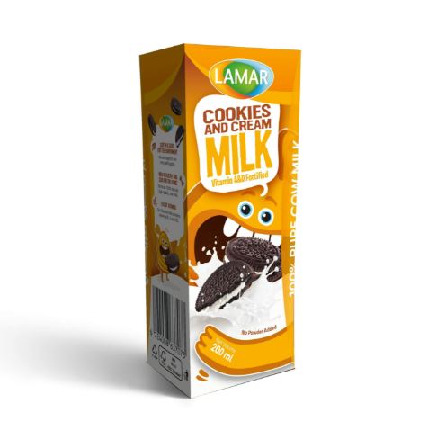 علبه لبن لامار بطعم الكوكيز والكريمه  200 ملل