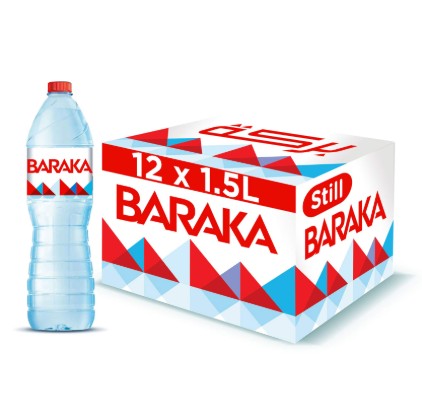 كرتونه  مياه معدنية البركه  1.5 لتر (12 زجاجه)